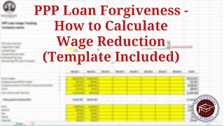 PPP Loan Forgiveness  How to Calculate Wage Reduction Template Included [upl. by Marcellus]