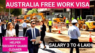 Australia Free Work Visa Australia Free Work Visa Jobs Australia Free Visa Jobs Australia Jobs [upl. by Feune]