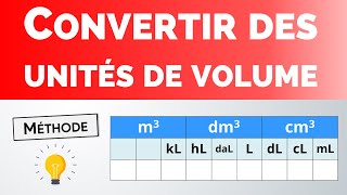 Comment CONVERTIR des VOLUMES  💡 Méthode  PhysiqueChimie collège lycée [upl. by Beuthel]