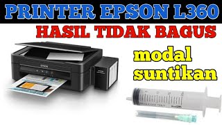 Printer Epson L360 warna tidak keluar Begini caranya [upl. by Ykcul]