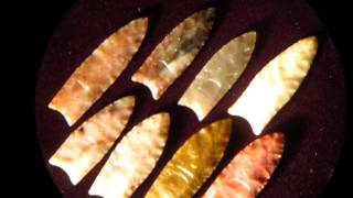 Fluted Clovis Spear Points Paleo Cache Arrowheads Native American Artifacts [upl. by Horner]