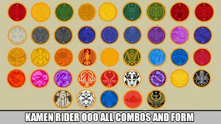 Kamen rider OOO All Combos and Form Flash Kamen Rider OOO [upl. by Nairoc]