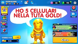 STUMBLE GUYS  Ho 5 cellulari nella tuta gold [upl. by Keeryt]