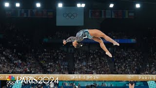 Jordan Chiles puts on a COMMANDING performance in gymnastics qualification  Paris Olympics [upl. by Siusan]