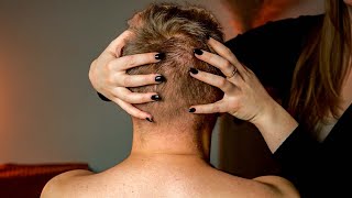 ASMR INTENSE Head Scratching Scalp amp Nape TINGLES No talking [upl. by Gardell479]