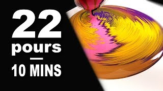 22 Acrylic pours in 10 minutes  Satisfying Acrylic Pouring Compilation  Part one [upl. by Hyland]