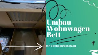 Wohnwagen Sitzgruppe zum festen Bett mit Springaufbeschlägen [upl. by Elyod307]