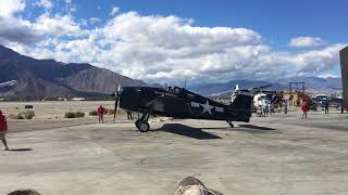 CAF Grumman F6F Hellcat start up at palm springs airmuseum 03172018 [upl. by Yrocal]