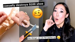 Reacting to VIRAL POINTE SHOE HACKS [upl. by Graaf825]