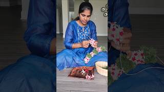 ✨️இந்த idea கூட நல்லாதாங்க இருக்கு🥰 🥰 சம்பங்கி பூ மாலை  Easy DIY Flower Garland usa shorts vlog [upl. by Spanos]