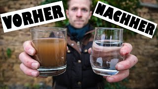 WASSERFILTER mit PFLANZENKOHLE selber bauen Anleitung 🔨 [upl. by Nosoj]