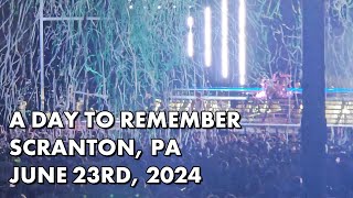 A Day To Remember  Scranton PA 6232024  Timestamped [upl. by Ahsrat]