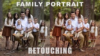 Family Portrait Retouching in Photoshop and Lightroom [upl. by Ytsihc]