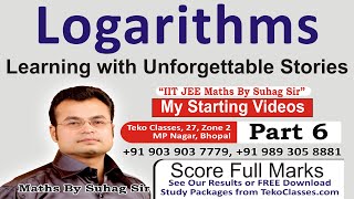 Part 6 Logarithm Algebra Basics of Logarithms Properties of Logarithm Basic Maths for Class 11 [upl. by Bryner]