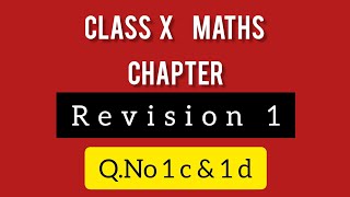 class X Maths Revision 1 campd [upl. by Mariquilla]