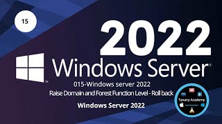 015 Windows server 2022  Raise Domain and Forest Function Level  Roll back [upl. by Deyas]