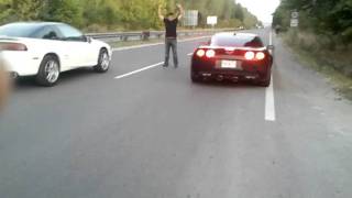 Dsm 1g AWD Turbo TD05H 20G 25psi Vs Corvette C6 Modified Street Racing 14mil [upl. by Itch]