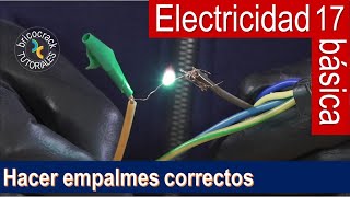 Electricidad básica 17 hacer empalmes eléctricos correctos Bricocrack [upl. by Ardnu115]