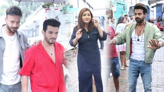 Arjun Bijlani With Vicky Zain amp Shilpa Sindhe Leaves After Laughter Chefs Shoot At Chitrarth Studio [upl. by Diane]