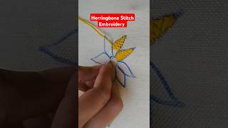 How To Do Herringbone Stitch Embroidery ytshorts shorts doodleanddesign [upl. by Atalanta894]