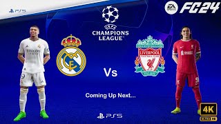 FC 24  Real Madrid Vs Liverpool ft MbappeNúñezSalah UEFA Champions 2425 Full Match PS5™4K60 [upl. by Anailuj]