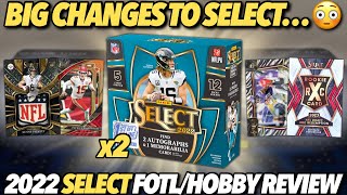 FIRST LOOK AT THE NEW SELECT 🏈 BIG CHANGES 😳🔥 2022 Panini Select Football FOTL Hobby Box Review [upl. by Imij]