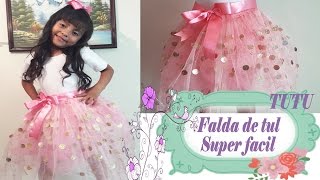 DIY  Tutorial Falda de Tul  Tutu [upl. by Eetnwahs]