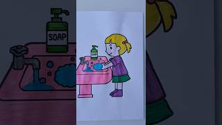 Hände waschen kinderlieder coloring for kids Malbuch art youtubeshorts new kinderlieder shorts [upl. by Scrivenor537]