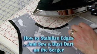 Anna Dress Stabilize Edges and Serger Bust Darts [upl. by Robinia]