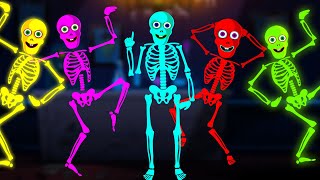 Wheels On The Bus With Five Skeletons  More Spooky Scary Skeletons Songs [upl. by Ydur]