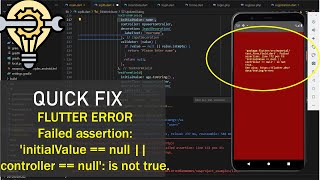 FLUTTER ERROR  Failed assertion initialValue  null  controller  null is not true [upl. by Anesusa493]