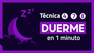 😴CÓMO DORMIR RÁPIDO 1 MINUTO  Técnica de Respiración 478 [upl. by Salokin]