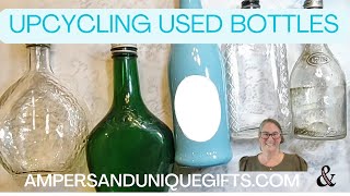 Upcycling Bottles with Decoupage Queen Rice Paper and Debis Design Diary DIY Liquid Patina [upl. by Naerda]