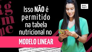 NOVA TABELA NUTRICIONAL Detalhes sobre o modelo LINEAR [upl. by Beffrey]