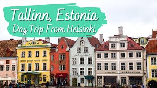 TALLINN ESTONIA Day Trip  Taking the Ferry from Helsinki  Wandering Old Town  Tallinn Vlog [upl. by Sibylle]