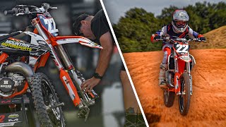 Tate Reed KTM 85 SX Suspension Testing  Prepping For AUSX [upl. by Suivatal132]