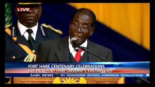 Robert Mugabes Fort Hare centenary celebration speech [upl. by Lemraj674]