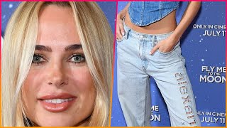 Kimberley Garner looks chic in a denim corset and £515 Alexander Wang jeans as she joins Faye [upl. by Andaira]