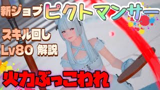 FF14【ピクトマンサーのスキル回し！初心者向け解説！】Lv80 [upl. by Annotahs]