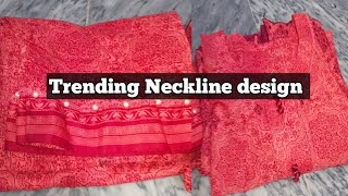 Trending Neckline Design  Latest Trouser design  Designing with lacefaisalabad instagram [upl. by Ackerman116]