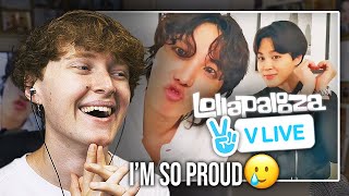 IM SO PROUD JHope amp Jimins VLIVE After Lollapalooza 2022  Reaction [upl. by Fiester]