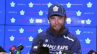 Maple Leafs PreGame Jake Muzzin  February 6 2019 [upl. by Dlawso]