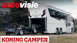 Extreme camper penthouse op wielen met garage  Autovisie [upl. by Whatley241]