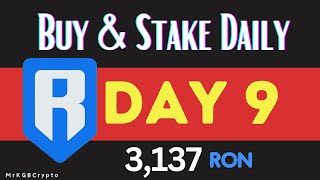 RONIN TOKEN Ron Token Daily Buys amp Staking Journeys  DAY 9 [upl. by Cirda936]