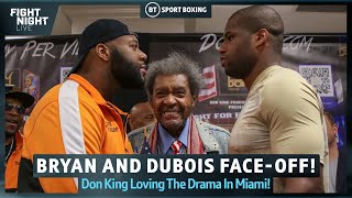 Don King Loving The Bryan v Dubois FaceOff It Got Heated In Miami 🌴 [upl. by Eicirtap]