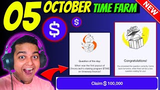 Time Farm Answer Today  Time Farm Airdrop  Time Farm Oracle Of Time 5 amp 6 October  Daily Combo [upl. by Ynner]