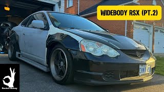 Widebody RSX Pt2  BRZ Rocket Bunny V1 Kit on my RSX [upl. by Primo]