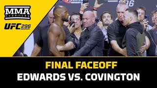 Leon Edwards vs Colby Covington FINAL FACEOFF  UFC 296  MMA Fighting [upl. by Nitin385]