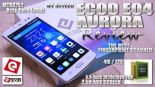 ECOO E04 Aurora 4GLTE REVIEW MTK6752 64Bit 17GHz Octa Core 55quot FHD ARC Fingerprint ID 2GB [upl. by Gibbie]