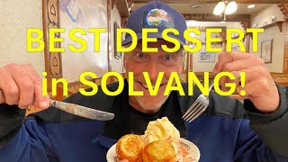 BEST AEbleskivers Dessert at the famous Solvang Restaurant  Food Review [upl. by Halli972]